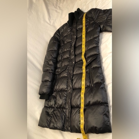 Bernardo Black Full Zip Snap Button Long Puffer Jacket Womens Size XS - Picture 12 of 16